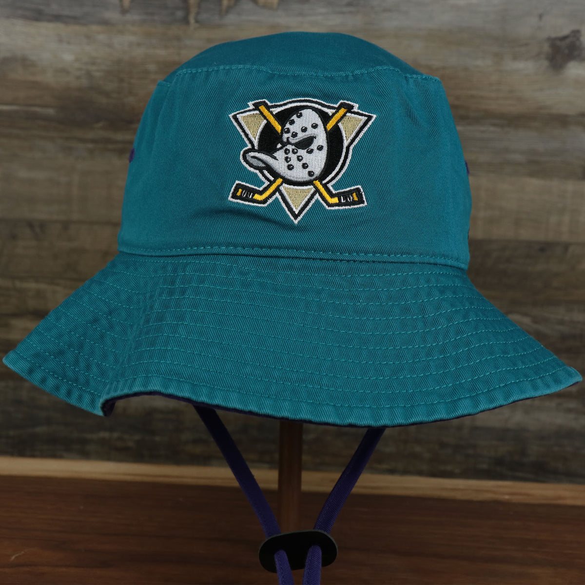 Mighty Ducks Vintage 90s Anaheim Ducks Grape 5s Matching Bucket Hat